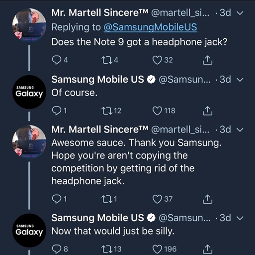 Twiter Samsung